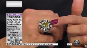 Nicky Butler Raj Lemon Quartz and Gem Ring