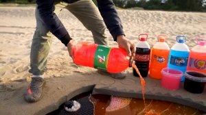 How to make Rainbow Chameleon with Orbeez, Coca Cola, Monster, 7up, Fanta vs Mentos & Popular Sodas