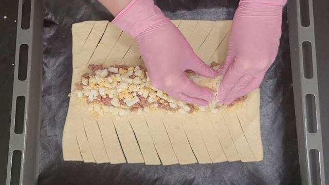 Easy Recipe! Puff Pastry Tuna Pie. Cook in 15 minutes! смотреть онлайн