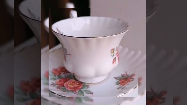Фарфоровая кофейная чашка с боюдцем, Royal Albert, Англия. #royalalbert #английскийфарфор