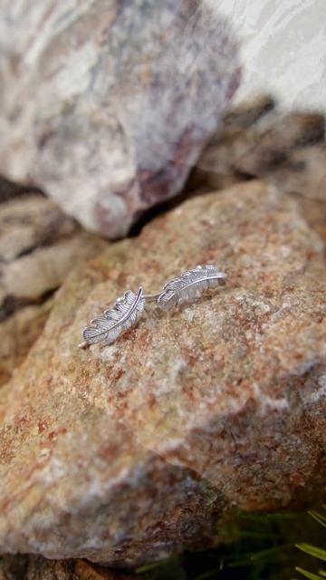 Серьги  из серебра 925 пробы клаймберы перья #krasnoe #украшенияизсеребра #серьгисеребро