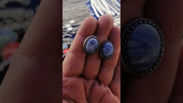 Украшения из камня серебре посеребрения.