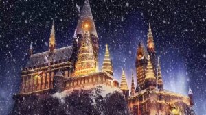 Гарри Поттер | Рождественская музыка Хогвартса со звуками снега - Музыка и атмосфера