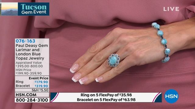 Paul Deasy Gem Sterling Silver Larimar and London Blue T... смотреть онлайн