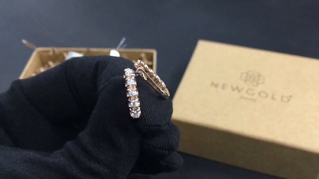 !! Серьги 099165 из красного золота 585 пробы с муассанитами смотреть онлайн