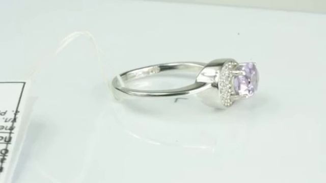 Кольцо оправа серебро 925, вставка аметист смотреть онлайн