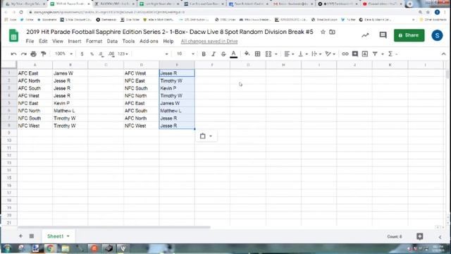 2019 Hit Parade Football Sapphire Edition Series 2- 1-Box- Dacw Live 8 Spot Random Division Break # смотреть онлайн