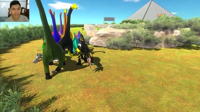 Brachiosaurus vs Spinosaurus Dc Marvel Pyramid Speed Race Death Run - Animal Revolt Battle Simulato смотреть онлайн