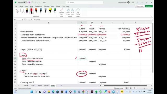 Dividend Received Deduction Explained with Examples.  CPA/EA exam