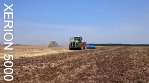 CLAAS XERION 5000 & LEMKEN RUBIN 12/600 KUA