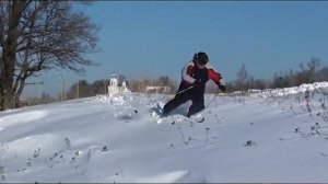 Владимир Мегре на лыжной прогулке