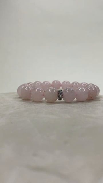 Браслет из розового кварца и рондели с фианитами смотреть онлайн