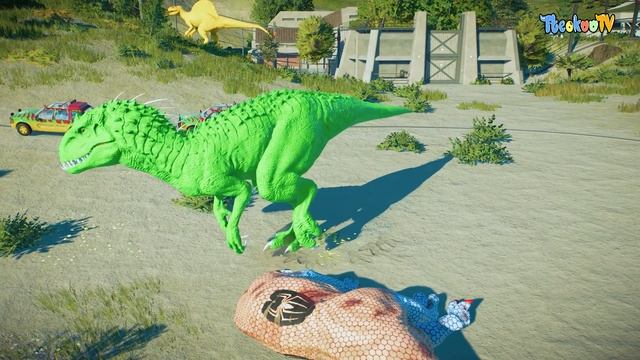 (🦖 Jurassic World Evolution 2 🦕)SpiderMan Titanoboa,Cameroceras,Spino,I-Rex Dinosaurs Fight смотреть онлайн