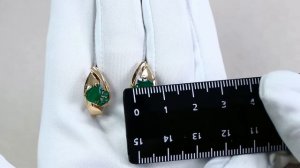 Золотые серьги Александра с агатом кл3054а-12ск