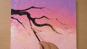 Необычная Техника рисования упаковкой от яблок - рисуем дерево акрилом