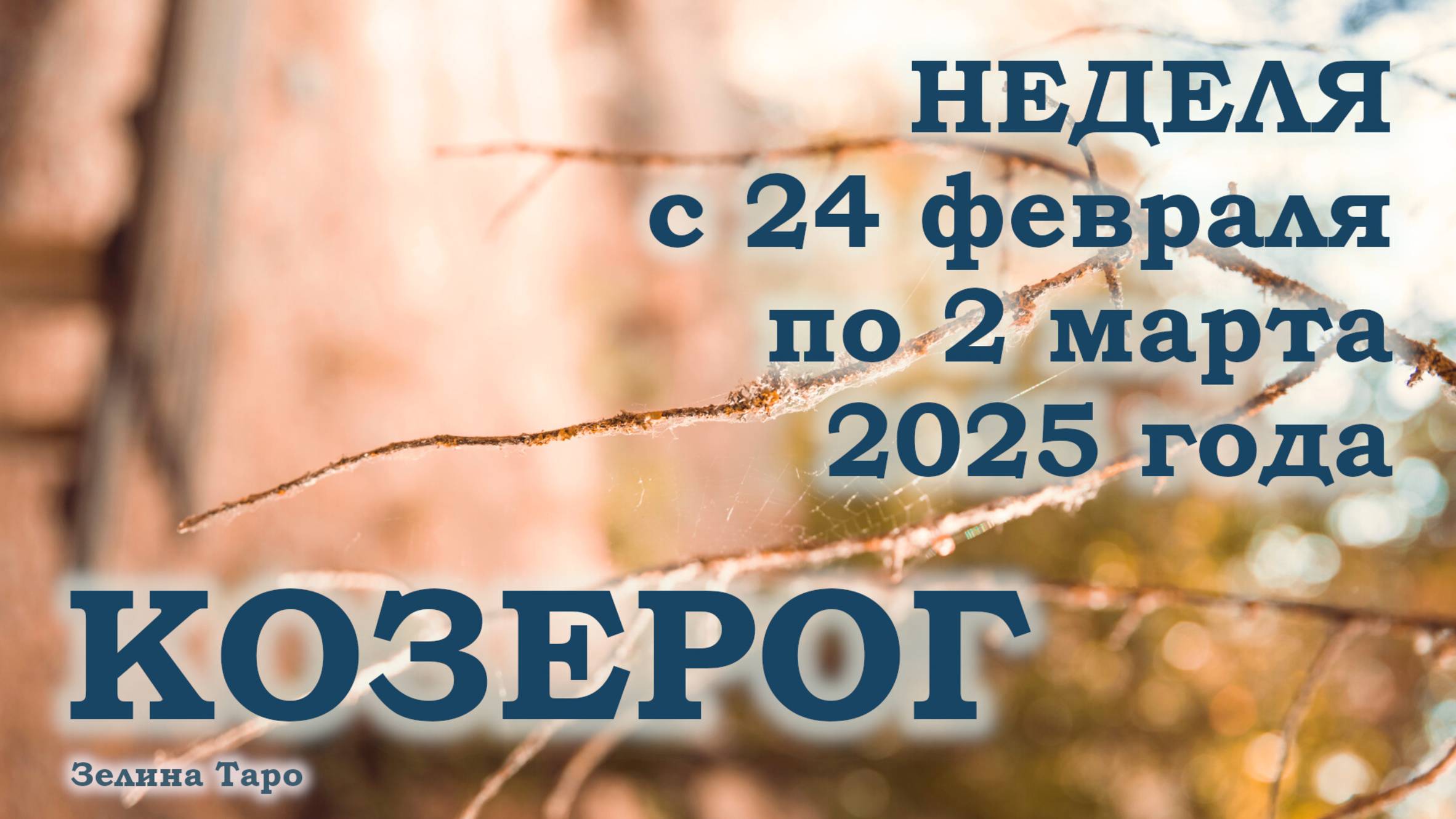 КОЗЕРОГ | ТАРО прогноз на неделю с 24 февраля по 2 марта 2025 года