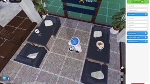 играю в симулятор ресторана в роблоксе.