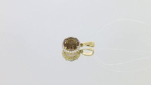 Золотая подвеска с раухтопазом арт. п1018-4сл