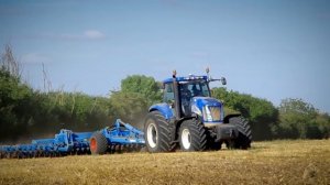 New Holland TG8050 - Lemken Gigant 10 - Déchaumage