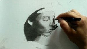 #girlsketch how to draw girl sketch charcoal and graphite pencile sketch