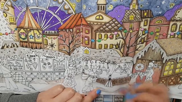 Speedcolouring - Mein Winterspaziergang (Rita Berman) - Christmas Market смотреть онлайн
