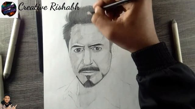 Drawing Tony Stark (Iron Man) | Graphite Drawing | Realistic | Timelapse | смотреть онлайн
