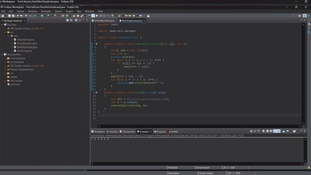 Remove Dupliacte from Array