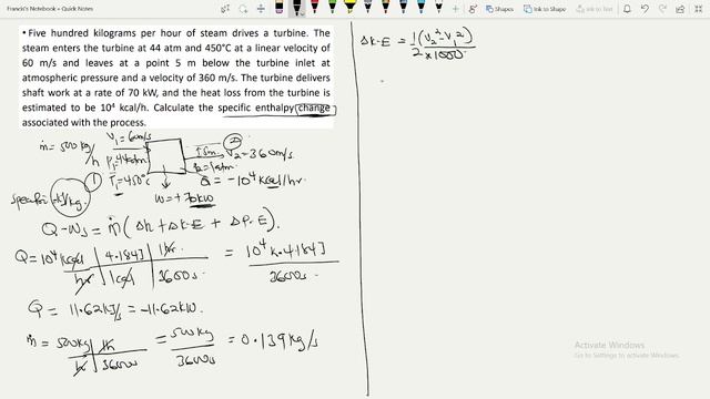 Energy Balance on steam turbine tutorial - five hundred kg/h of steam drives a turbine.... смотреть онлайн