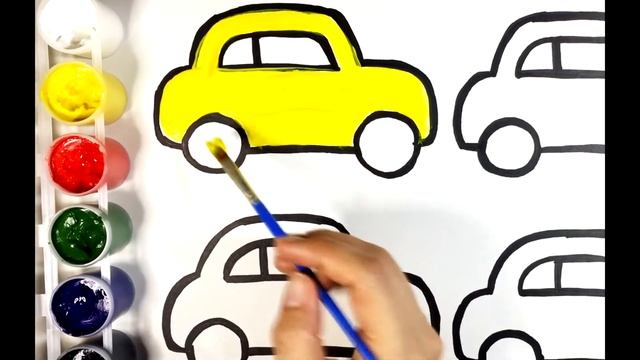 Сурет салу және бояу. Сурет салып уйрену. Қарапайым автокөлекін суреті