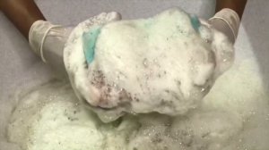 (4 different Cleaners) Asmr Sponge Squeezing & Rinsing Asmr Sleep Oddly satisfying video