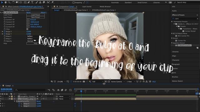 corner warp tutorial | after effects (AE) tutorial