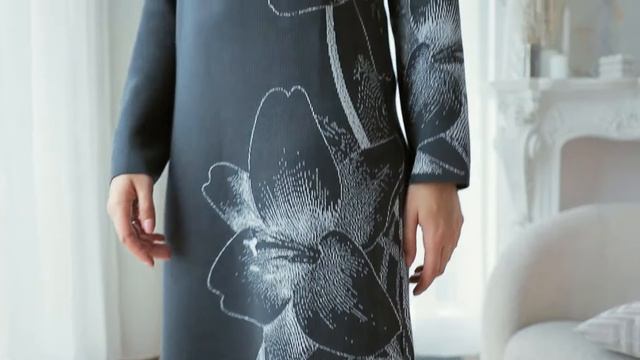 Платье "Реджина" серое миди