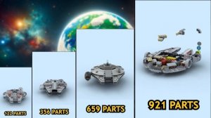 LEGO Star Wars Millennium Falcon In Different Scales - Building Size Comparison