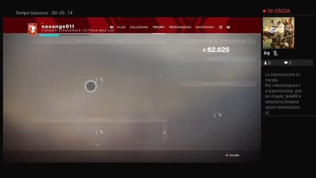 Trasmissione PS4 live di neoange911