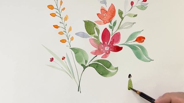 Акварельная живопись цветов - рисуем акварельными красками смотреть онлайн