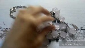 Колье из розового кварца_DIY_ручная работа
