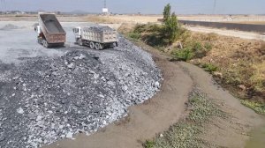 Строительство, засыпка потихоньку подходит к окончанию