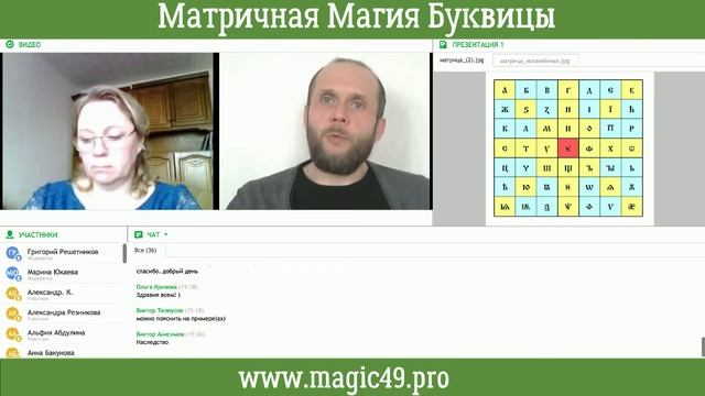 Вебинар Матричная Магия Буквицы