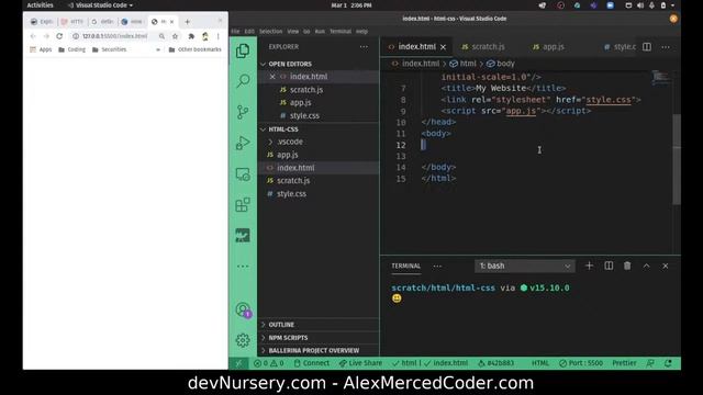 Live Coding with Alex Merced of devNursery.com