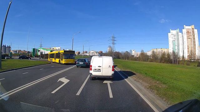 череда нарушений МКАД съезд на Уручье.