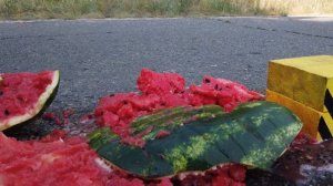 Crushing Crunchy & Soft Fruits by Car! - EXPERIMENT: WATERMELON vs CAR