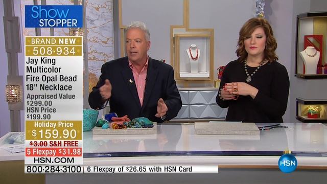 Jay King Multicolor Fire Opal Bead 18" Necklace смотреть онлайн