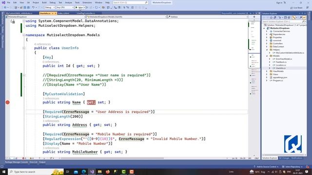 23. Custom Validation Attribute in asp net core with jQuery Asp Net Core tutorial