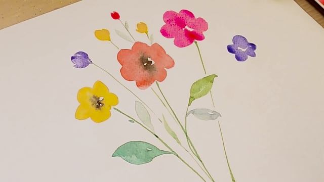 Акварельная живопись цветов для начинающих - Просто и легко смотреть онлайн
