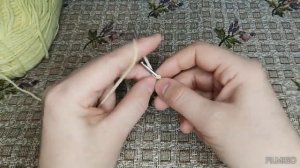 Вязание крючком. Воздушные петли,   столбики с одним накидом.