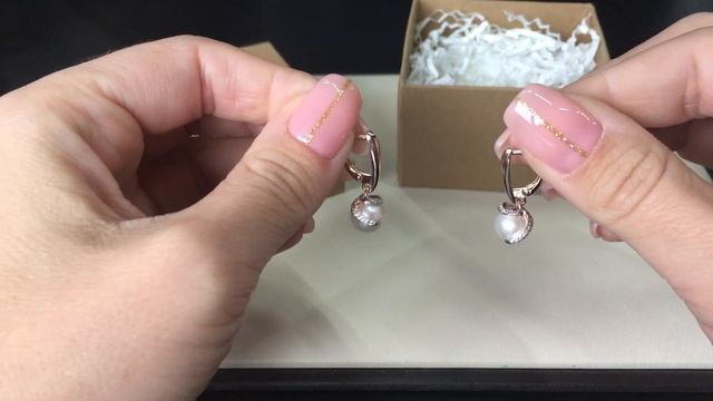 Серьги 094654 из красного золота 585 пробы с белым жемчугом смотреть онлайн