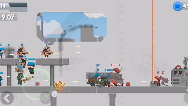 Красные клоны прорывают линию обороны синих клонов в Clone Armies. Но у синих клонов есть штаб.