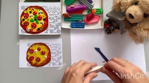 Пицца в технике «прямая пластилинография».