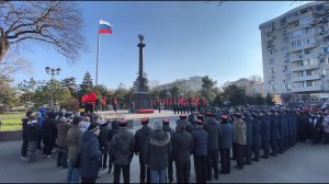 Митинг в честь Дня защитника Отечества прошел у стелы «Город воинской славы»