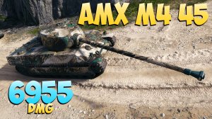 AMX M4 45 - 7 Фрагов 6.9K Урона - Потрепанный! - Мир Танков